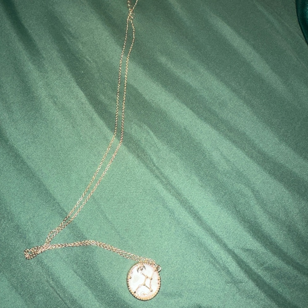 Gold Virgo pendant necklace